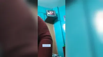 Bhabhi Goes Topless Answering Phone Call Caught On Video