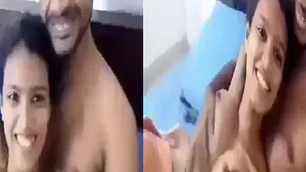Village Gf Moaning While He Squeezes Her Tits During Sex