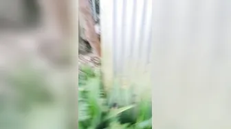 Busty Milf Bathing Naked Outdoors Caught On Hidden Camera Feed