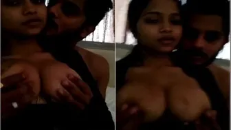 Pressing My GFs Massive Boobs Before Fucking Her Silly