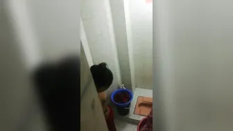 Hot Bhabhi Showing Big Boobs In Bathroom Before Taking Shower