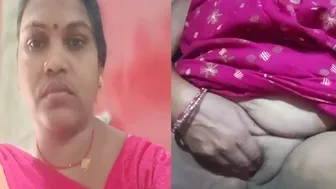 Mature Aunty Fingering Her Fat Hairy Pussy Alone At Home