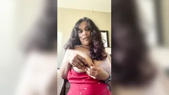 My Horny GF Licking And Sucking Her Own Tits Topless