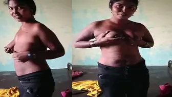 College Roommate Flashing Bare Tits In Hostel Caught On Camera