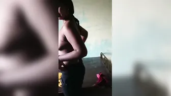College Roommate Flashing Bare Tits In Hostel Caught On Camera