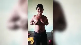 College Roommate Flashing Bare Tits In Hostel Caught On Camera