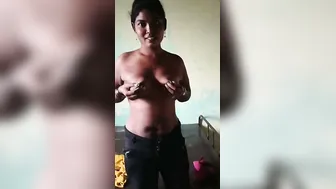 College Roommate Flashing Bare Tits In Hostel Caught On Camera