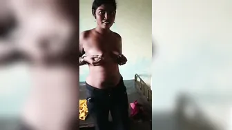 College Roommate Flashing Bare Tits In Hostel Caught On Camera