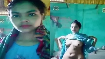 GF Changing Clothes Showing Naked Body To Lover