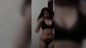 Desi Girl Teasing In Thong Showing Off Perky Tits At Home