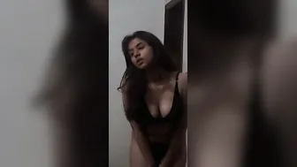 Desi Girl Teasing In Thong Showing Off Perky Tits At Home