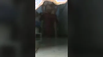 Spying On Friend's Mom Bathing Naked Caught Under Door