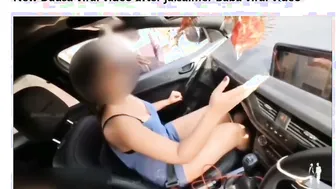 Village Couple Groping Boobs Passionately Inside Parked Car