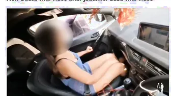 Village Couple Groping Boobs Passionately Inside Parked Car
