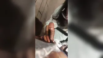 Horny GF Giving Her First Ever Blowjob On Camera