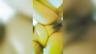 Busty GF Stripping Naked Showing Off Tits In Bathroom