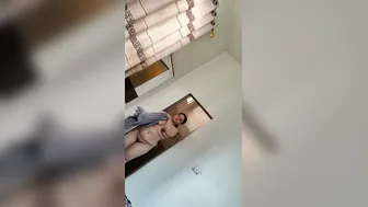 Chubby Wife Caught Getting Dressed After Steamy Bath Time