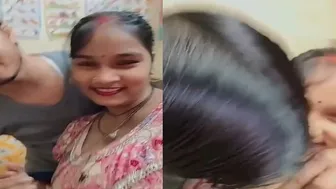 Curvy Bhabhi Romancing With Devar Caught On Selfie Video Clip