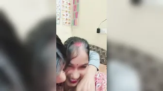 Curvy Bhabhi Romancing With Devar Caught On Selfie Video Clip