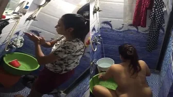 Sexy Bhabhi Bathing Caught By Neighbor Filming Her Secretly