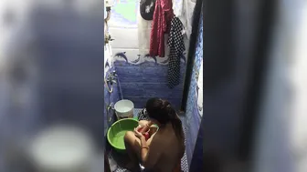 Sexy Bhabhi Bathing Caught By Neighbor Filming Her Secretly