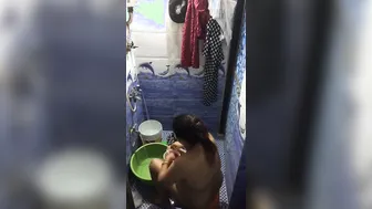 Sexy Bhabhi Bathing Caught By Neighbor Filming Her Secretly