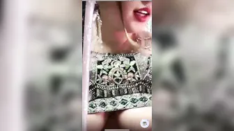 Influencer Babe Exposing Her Huge Natural Tits On Live Show