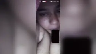 Dark Nipple GF Stripping Naked During Video Session