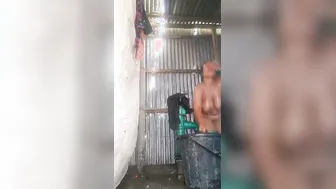 Horny Married Woman Bathing Naked Filmed Secretly Going Viral