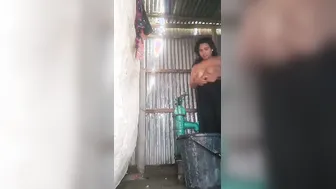 Horny Married Woman Bathing Naked Filmed Secretly Going Viral