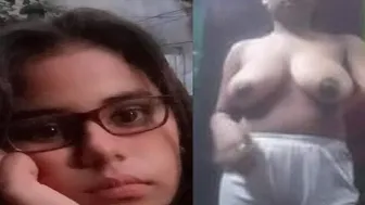 College GF Stripping Naked Showing Her Huge Boobs Leaked