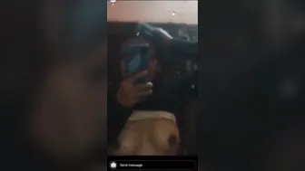 GF Stripping Topless In Changing Room Feeling Herself