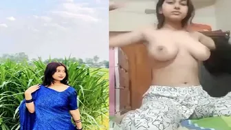 Bengali Gf Stripping Naked Showing Off Her Massive Melons