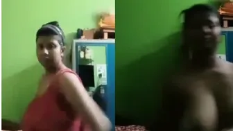 Desi Wife Changing Out Of Nighty Revealing Huge Natural Tits