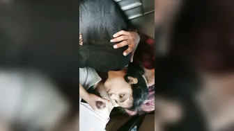 GF Giving Roadside Blowjob In Parked Car Late Night