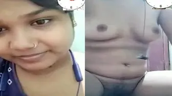 GF Showing Her Tight Pink Pussy During Nude Video Call