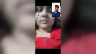 Busty Gf Showing Her Big Boobs On Video Call For Her Lover
