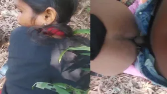 College Girl Having Wild Outdoor Sex With Bf In The Jungle
