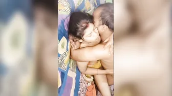 GF Getting Her Boobs Sucked Hard Fucking On The Bed