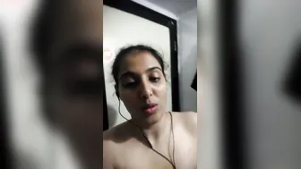 GF Fingering Her Hairy Pussy Moaning Loudly At Home