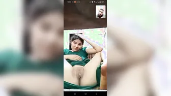Hot GF Stripping Showing Pussy During Video Call Chat