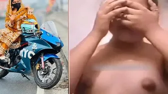 Petite Biker Chick Flashing Her Small Tits Riding In Public