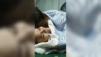 Mature Bhabhi Letting Her Lover Squeeze Her Boobs Under Covers