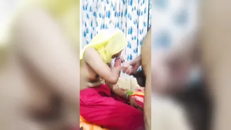 Young Babe Giving Her BF A Sloppy Homemade Blowjob