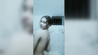 Indian GF Filming Herself Topless For BF At Home