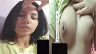 My GF Showing Her Solid Boobs During Desi Sex Chat
