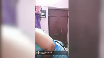 Desi Aunty Stripping And Performing Live For Her Followers