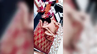 Amateur Couple Filming Their Passionate Home Sex From Above