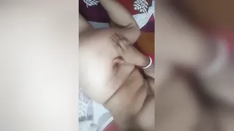Village Bhabhi Touching Herself Making Naked Selfie For Him