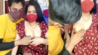 Desi Aunty Breastfeeding Her Young Lover During Secret Hookup